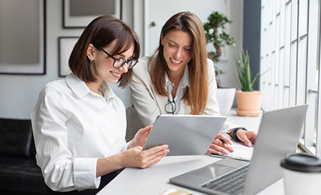 Reviewing business outcome measures with a client